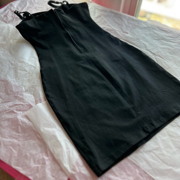 EUC VTG Pearl Mermaid cocktail mini dress 90s black pearls seashell bra - Picture 17 of 17